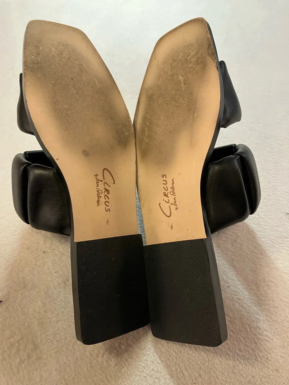 Circus by Sam Edelman Black Padded Square-Toe Slide Mules - Picture 4 of 8